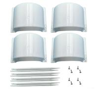 Yelvera Lot de 4 protections d'arroseur antirouille pour parcs municipaux, terrains de golf, pelouses, parcs, jardins, ceintures vertes, cours (blanc)