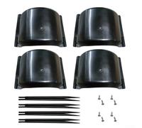 Yelvera Lot de 4 protections d'arroseur antirouille pour parcs municipaux, terrains de golf, pelouses, parcs, jardins, ceintures vertes, cours (noir)