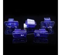 Yelvera Lot de 5 interrupteurs de moto pour variateur de phare, clignotants et commandes de démarrage, design en plastique et cuivre (bleu)