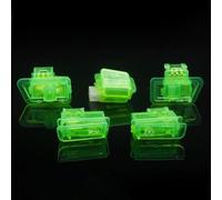 Yelvera Lot de 5 interrupteurs de moto pour variateur de phare, clignotants et commandes de démarrage, design en plastique et cuivre (vert)
