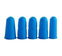 Yelvera Lot de 5 protège-doigts en silicone à profil bas pour repassage, cuisson, résine, cire, protection thermique, antidérapant, résistant aux brûlures, manchon flexible pour travaux manuels et