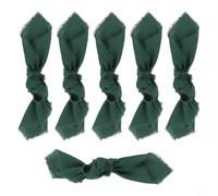 Yelvera Lot de 6 serviettes en coton fabriquées à la main avec bords à pompons - Torchons multi-usages pour décoration de fête de mariage, vacances, couleurs assorties, réutilisables pour table de