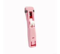Yelvera Mini agrafeuse compacte à main : pince sans effort pour bureau (rose)