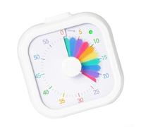 Yelvera Minuteur à disque arc-en-ciel pour enfants âgés de 3 à 12 ans - Compte à rebours visuel de 60 minutes avec fonctionnement silencieux pour l'école à la maison et la salle de lanc)