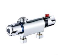 Yelvera Mitigeur de douche thermostatique à température précise avec barre exposée et sortie G12 - Convient pour une utilisation en eau chaude/froide de salle de bain