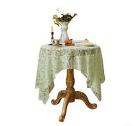Yelvera Nappe en dentelle creuse pour salle à manger, table basse, élégante, protectrice, adaptable pour tables rectangulaires et rondes, prête à l'emploi, décoration d'intérieur (vert, 140 x 100 cm)