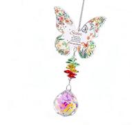 Yelvera Ornement papillon en acrylique à suspendre pour grand-mère de petits-enfants conçu pour un placement intérieur, jardin, bureau (D)