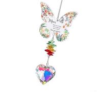Yelvera Ornement papillon en acrylique à suspendre pour grand-mère de petits-enfants conçu pour un placement intérieur, jardin, bureau (E)