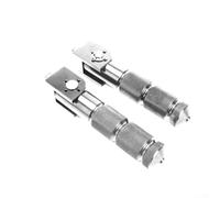 Yelvera Pédale de moto fabriquée à partir d'aluminium avec tige de support pliable à 90 degrés compatible avec 8 mm pour une meilleure stabilité et un rangement pratique (argenté)