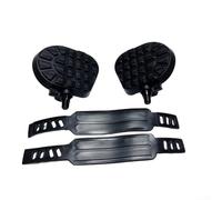 Yelvera Pédales d'exercice pour vélos de fitness d'intérieur avec sangle de fixation sécurisée, compatibles avec manivelles filetées de 9/16" et 1/2" (Lotus Leaf 12)