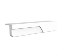 Yelvera Pied de placard en silicone mains libres installation sans perforation taille réglable noir blanc gris pour cuisine, salle de bain, bureau design peu encombrant (blanc)