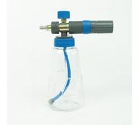 Yelvera Pot de mousse pour lavage de voiture avec interface à connexion rapide, buse rotative et réglage de la mousse pour une couverture efficace de la mousse par remplissage (bleu)