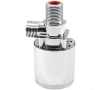 Yelvera Robinet flotteur automatique de 10,2 cm, pour gestion du niveau du réservoir d'eau avec structure en nylon chromé résistant, pour piscine, bétail, aquarium, aquaculture, aquarium