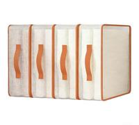 Yelvera Sac de rangement en maille pour parures de lit conçu pour une utilisation sous le lit avec protection anti-poussière transparente et système de poignée avant