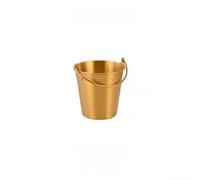 Yelvera Seau de service de table en acier inoxydable pour frites, poulet, pépites, glaçons, barbecue, fête, maison, restaurant, événement extérieur (0,7 l)