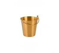 Yelvera Seau de service de table en acier inoxydable pour frites, poulet, pépites, glaçons, barbecue, fête, maison, restaurant, événement extérieur (1,1 l)