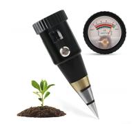 Yelvera Testeur compact de pH et d'humidité du sol avec sonde en métal pour serre de jardin et évaluation de la santé du sol