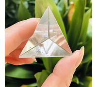 YELVQI Cristal de guérison Cristal Pyramide Meilleure Pyramide tétraèdre 4 Faces 6 Bords 3cm Naturel Clair de Quartz Cristal Pyramide Reiki guérison