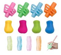 YELYTR 12 PièCes Aide à L'éCriture Pour Crayon Enfants, Aide En Silicone Aide à L'éCriture Tenue Du Crayon, PoignéEs Ergonomiques De Crayon, Outil De Correction De La Tenue De L'éCriture Pour Crayon