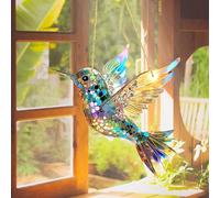 YELYTR Attrape-soleil prisme colibri - Décoration de fenêtre à suspendre - Attrape-soleil en acrylique - Décoration pour fenêtre - Décoration arc-en-ciel - Décoration de fête - Décoration de jardin