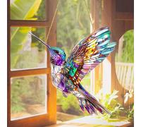 YELYTR Attrape-soleil prisme colibri - Décoration de fenêtre à suspendre - Attrape-soleil - En acrylique - Pour fenêtre - Décoration arc-en-ciel - Décoration de fête - Décoration de jardin (C)