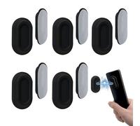 YELYTR Lot de 5 supports magnétiques pour télécommande en silicone, support mural multifonction pour prise de charge, climatisation, télécommande TV (noir)