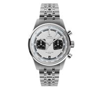 YEMA Rallygraf Alpine Chronographe Hybride Mécanique Quartz Acier Noir Blanc Date Montre Homme