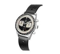 YEMA Rallygraf Reverse Panda Acier Hybride Mécanique Quartz Cuir Noir Montre Homme, Noir , bracelet