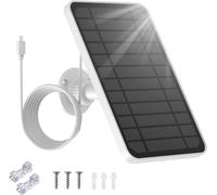 YEMAESRE-1 Panneau Solaire 5 V 5 W Compatible Avec Eufy Cam 2C/Eufy 2C Pro/Eufy 2 Pro/Eufy 2/Eufy E20/Eufy E40/Eufy E Avec Accessoires De Panneau Solaire Eufy - Support Réglable À 360°