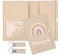 Yemaesre-1 Pièce Étui De Protection Pour Carnet De Maternité,Étui Pour Passeport De Maternité En Feutre,Pochette Pour Carnet De Maternité,Cadeau Naissance Personnalisé,Avec Compartiment(Kaki)