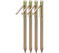 Yemaesre-10025528 Piquets De Fixation Sol Xl, Lot De 4, Acier Galvanisé, Sardines Tente, Bâche, Tonnelle, 30,5 Cm De Haut, Doré, Or, 4 X