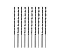 YEMAESRE-10Pcs Mèches À Pointe De Centrage De 6Mm/0.2"" Dia Avec Tige Droite,Mèches À Pointe Centrage Métriques En Spirale Pour Menuisier,Travail Bois,Plastique,Caoutchouc,Noir 200Mm