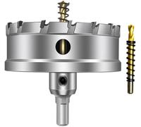 YEMAESRE-110Mm Scie À Cloche En Carbure De Tungstène,Tct Foret De Scie Trépan Avec 2 Forets Pilote Plaqués Titane Pour Acier Inoxydable,Feuille,Métal