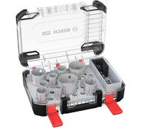 YEMAESRE-14X Coffret De Scies Trépans Pro Multi Material Power Change Plus-Boîte Transparente(Pour Bois Résineux,Cloison Sèche,Ø 20-76 Mm,Professional Accessoire Perceuses/Visseuses Rotatives)