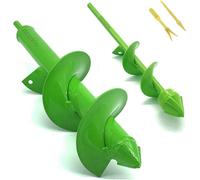 YEMAESRE-2 Pièces Mèche Jardin Tarière Ø 80 Et Ø 40 Mm,Tariere Pour Perceuse Avec Tête En Spirale Robuste,Tariere Electrique Outil De Plantation Pour Faire Rapidement Trou Et Planter Des Fleurs Arbres