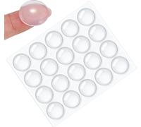 Yemaesre-20pièces Tampons Porte En Silicone Transparent ¿ Butées Auto-Adhésives Pour Meubles, Tiroirs, Placards, Cuisines, Anti Bruit Et Protection Murale (20×4mm)