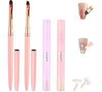 Yemaesre-2pièces Stylo Correcteur Vernis À Ongles Et 2 Pièces Pinceau Nail Art Ongles De Nettoyage Pour Vernis À Ongles, Stylo Dissolvant Avec 6 Pointes De Rechange Pour Effacer Les Bavures De Vernis