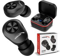 YEMAESRE-Ac580 Tws Écouteurs Intra-Auriculaires Bluetooth Avec Station De Charge Et Microphone Intégré Technologie Tactile True Wireless Stéréo Bt5.1 Boîtier De Charge Avec Écran Noir