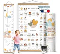Yemaesre-Affiche Mes Premières Fois À Tamponner Avec To Murale De Croissance Pour Enfant, Cadeau Naissance Bébé Fille Garçon, Coffret Cadeau Parents, Idéal Pour Future Maman Et Pour Décoration Chambr