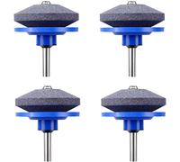 YEMAESRE-Affûteuse De Tondeuse À Gazon,4 Pcs Universel Tondeuse À Gazon Affûteuse De Lame Rotative Meuleuse De Jardin Pierre De Roue Pour Perceuse Électrique Perceuse À Main Kit De Réparation