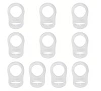 Yemaesre-Anillo De Mam Botón De Silicona,10 Pack Transparente Adaptadores Anillo De Soporte De Silicona Anillo Chupete Bebé Clips Para Chupete Simulado Mam Nuk Estilo Botón
