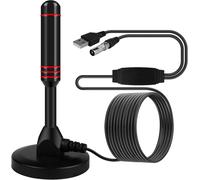 YEMAESRE-Antenne Dvbt/Dvbt2 D'Intérieur Pour Télév ur - Hd Avec Base Magnétique, Câble D'Extension 5 M, Télescopique Numérique 360° - Réception Dtmb, Isdb, Dvb-T2