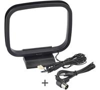 YEMAESRE-Antenne Fm 75 Ohm Cadre Am/Fm Stéréo Radio Intérieur 3 Broches 1,5M/4,92 Ft Compatible Avec Chaîne Hifi Sharp Système Stéréo Son Radio Hd Numérique Récepteur Av Stéréo Bluetooth Récepteur