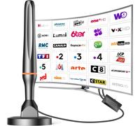 YEMAESRE-Antenne Tv Intérieure Puissante Tnt Hd, 2025 Le Plus Récent Antenne Tv Intérieur Avec Amplificateur De Signal À Gain Élevé, Réception Longue Portée À 360° Avec Base Magnétique Solide Pour,An