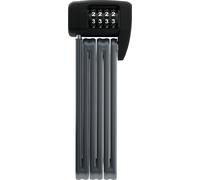 Yemaesre Antivol Pliable Bordo Lite 6055c Sh-Avec Support Et Code-Serrure À Combinaison Extra-Légère En Acier Spécial-Niveau De Sécurité 7-85 Cm-Noir