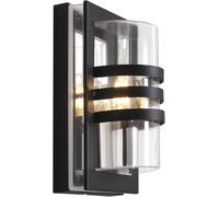 Yemaesre-Applique Murale D'extérieur En Acier Inoxydable Ip44 Étanche Pour Porte D'entrée, Alimentation Secteur, Lanterne En Pc Hd Avec Douille E27 Pour Jardin, Couloir, Salon, Noir
