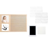 Yemaesre-Babyprints Letterboard Baby Handprint & Photo Frame, Wooden Customizable Letterboard For Baby, New Baby Keepsake