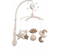 Yemaesre-Baby's Only - Mobile Musical Baby Heaven - Avec Figurines Tricotées - Boîte À Musique Bébé - Facile À Installer - Mobile Bébé Avec Musique - Pour Garçons Et Filles - Clay/Warm Linen