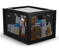 Yemaesre-Boîte À Médicaments Verrouillable Avec Code, Organ Ur De Rangement Noir Sans Bpa, Boîte De Verrouillage Visible Durable, Résistante À La Chaleur Et Au Froid, Organisateur De Réfrigérateur