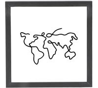 Yemaesre-Boîte D'archives D'aventure De Grande Taille, Boîte À Souvenirs De Voyage Noire Avec Motif Carte Du Monde, Boîte À Billets Avec Fente, Boîte À Souvenirs Créative En Bois, Boîte À Billets De